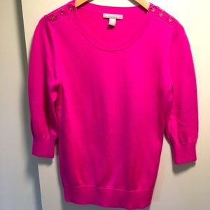 Banana Republic Pink 3/4 Sleeve Sweater